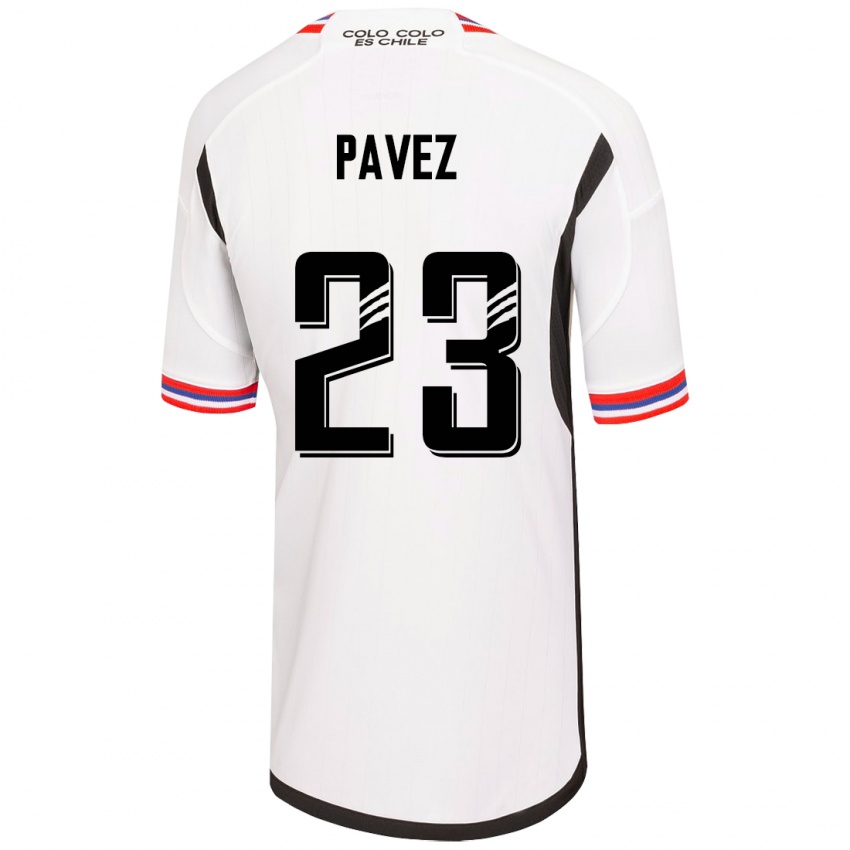 Herren Esteban Pavez #23 Weiß Heimtrikot Trikot 2023/24 T-Shirt Österreich