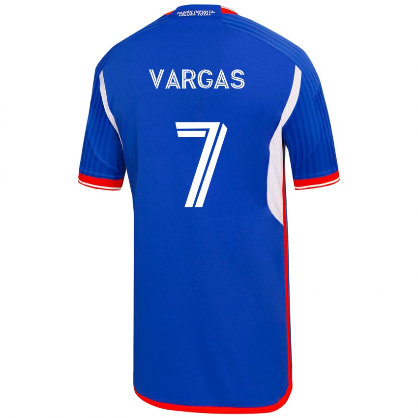 Herren Jeisson Vargas #7 Blau Heimtrikot Trikot 2023/24 T-Shirt Österreich