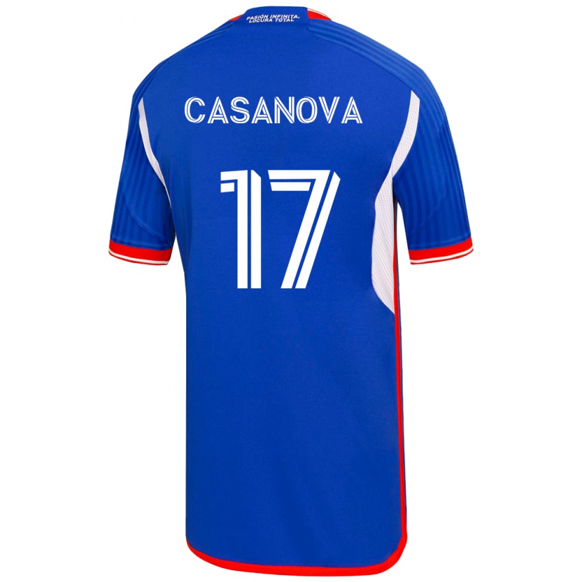 Herren Luis Casanova #17 Blau Heimtrikot Trikot 2023/24 T-Shirt Österreich
