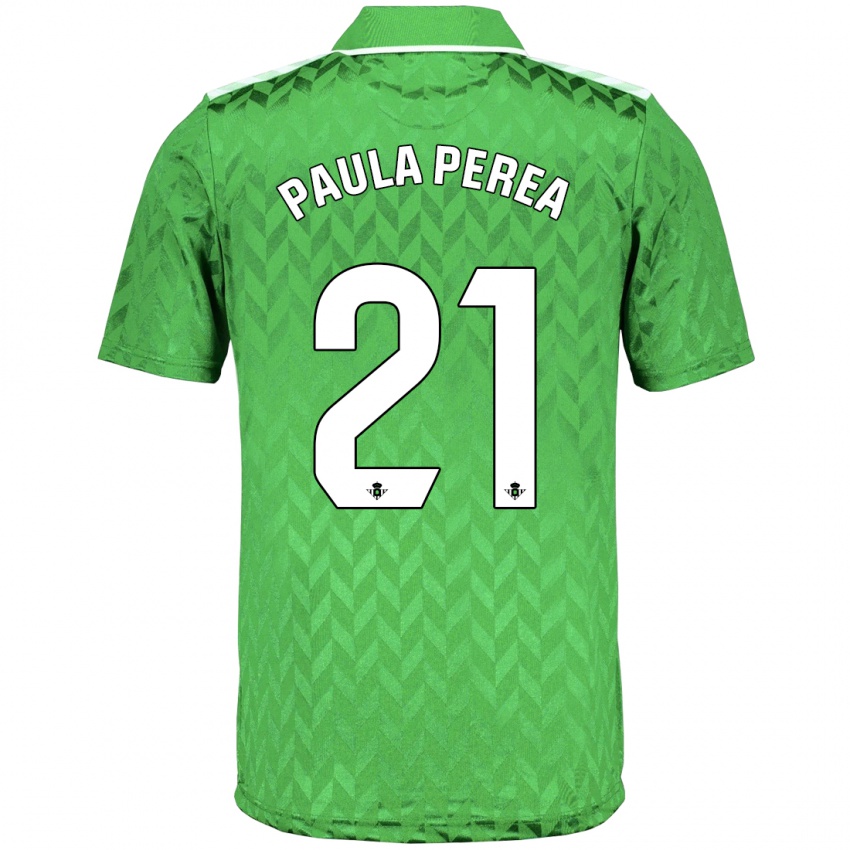 Herren Paula Perea Ramírez #21 Grün Auswärtstrikot Trikot 2023/24 T-Shirt Österreich
