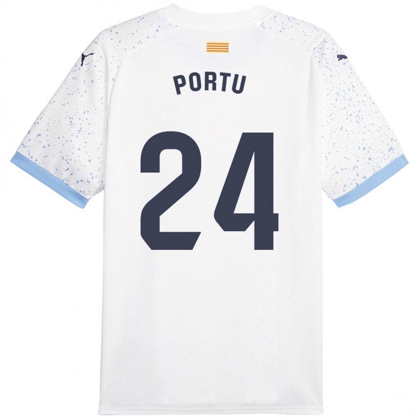 Herren Portu #24 Weiß Auswärtstrikot Trikot 2023/24 T-Shirt Österreich
