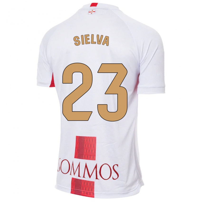 Herren Óscar Sielva #23 Weiß Auswärtstrikot Trikot 2023/24 T-Shirt Österreich