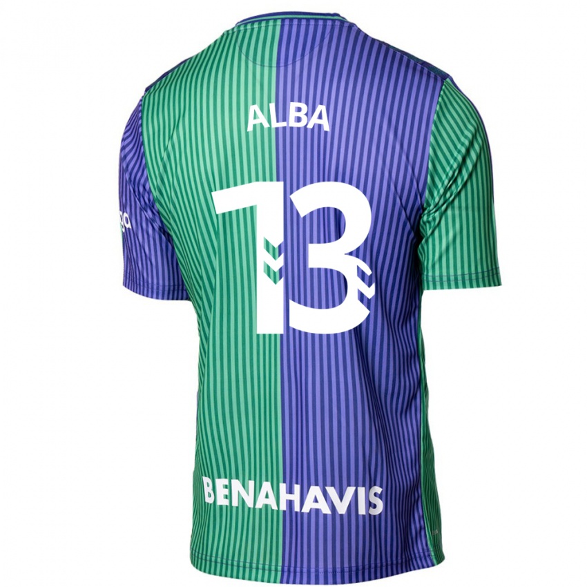 Herren Alba #13 Grün Blau Auswärtstrikot Trikot 2023/24 T-Shirt Österreich