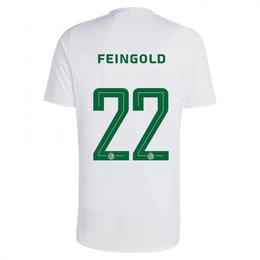 Herren Ilay Feingold #22 Grün Blau Auswärtstrikot Trikot 2023/24 T-Shirt Österreich