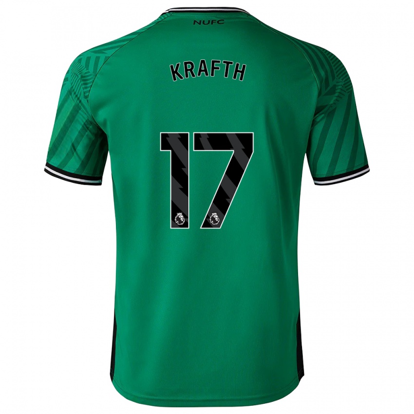 Herren Emil Krafth #17 Grün Auswärtstrikot Trikot 2023/24 T-Shirt Österreich