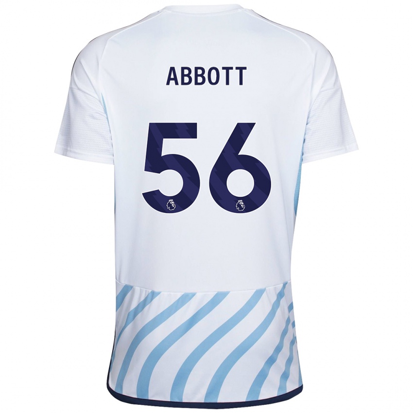 Herren Zach Abbott #56 Weiß Blau Auswärtstrikot Trikot 2023/24 T-Shirt Österreich