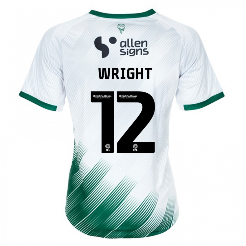 Herren Jordan Wright #12 Weiß Auswärtstrikot Trikot 2023/24 T-Shirt Österreich