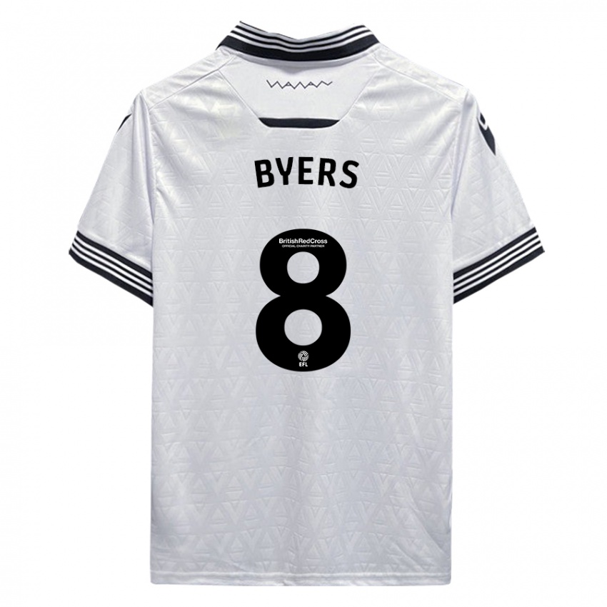 Herren George Byers #8 Weiß Auswärtstrikot Trikot 2023/24 T-Shirt Österreich