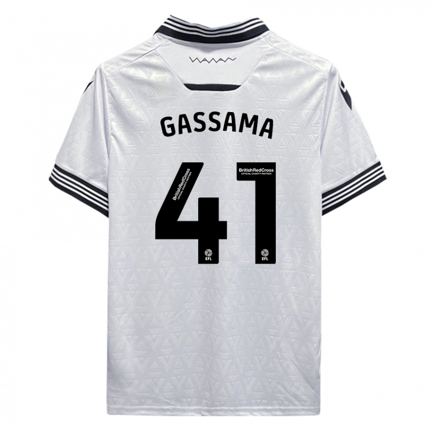 Herren Djeidi Gassama #41 Weiß Auswärtstrikot Trikot 2023/24 T-Shirt Österreich