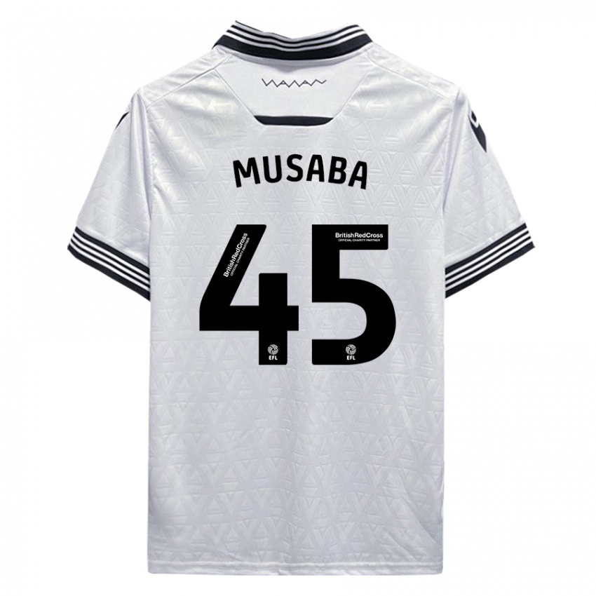 Herren Anthony Musaba #45 Weiß Auswärtstrikot Trikot 2023/24 T-Shirt Österreich