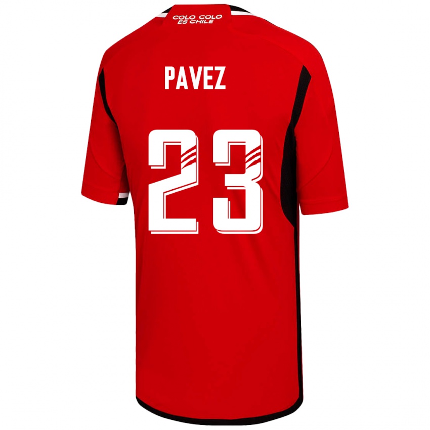 Herren Esteban Pavez #23 Rot Auswärtstrikot Trikot 2023/24 T-Shirt Österreich