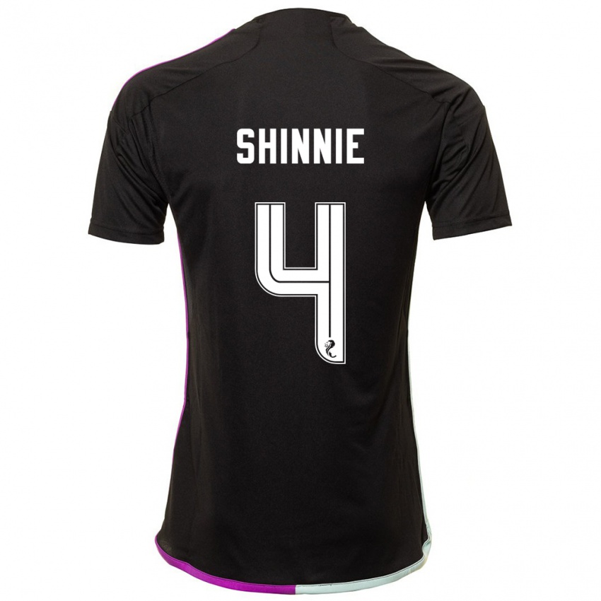Herren Graeme Shinnie #4 Schwarz Auswärtstrikot Trikot 2023/24 T-Shirt Österreich