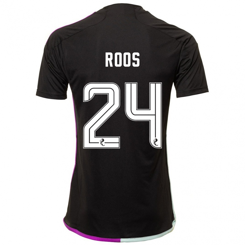 Herren Kelle Roos #24 Schwarz Auswärtstrikot Trikot 2023/24 T-Shirt Österreich