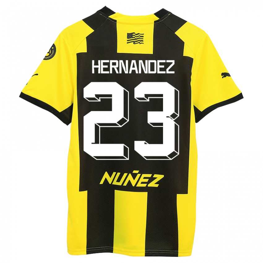 Damen Abel Hernandez #23 Gelb Schwarz Heimtrikot Trikot 2023/24 T-Shirt Österreich