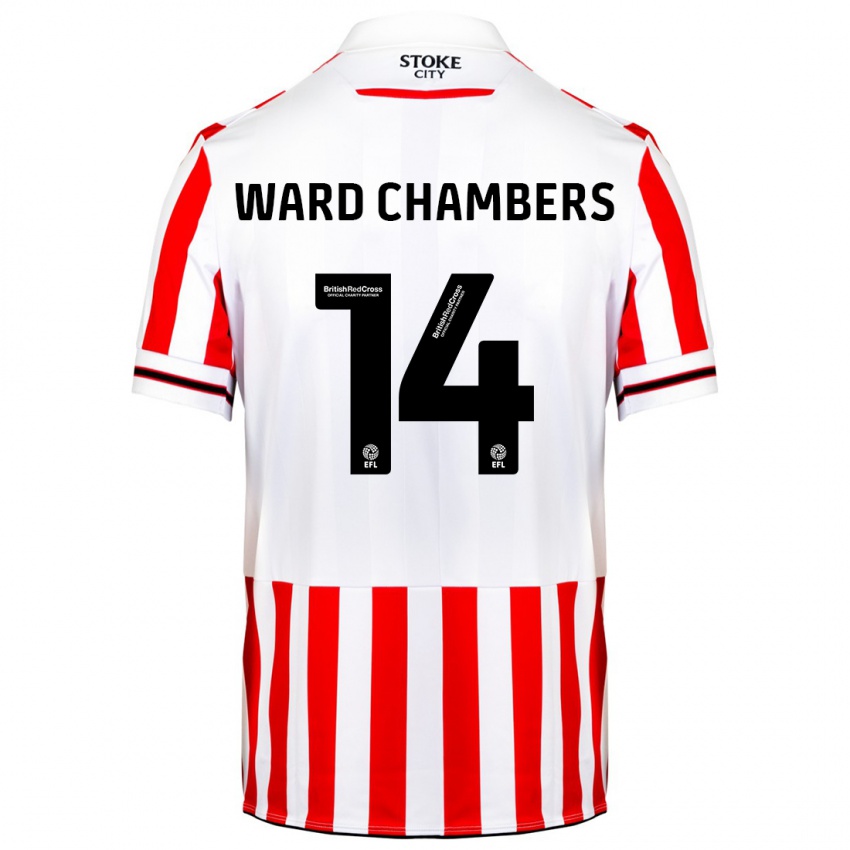 Damen Courtnay Ward-Chambers #14 Rot-Weiss Heimtrikot Trikot 2023/24 T-Shirt Österreich
