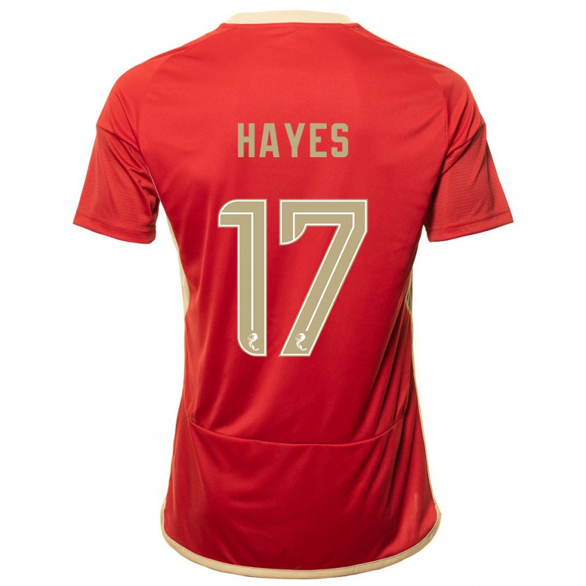 Damen Jonny Hayes #17 Rot Heimtrikot Trikot 2023/24 T-Shirt Österreich