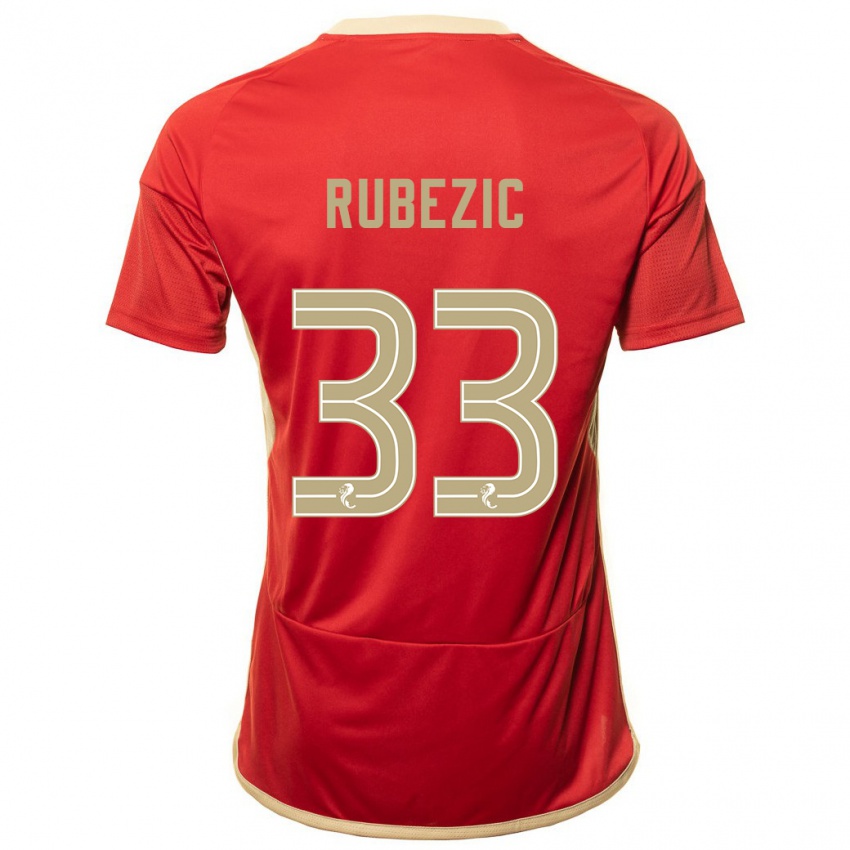 Damen Slobodan Rubezic #33 Rot Heimtrikot Trikot 2023/24 T-Shirt Österreich