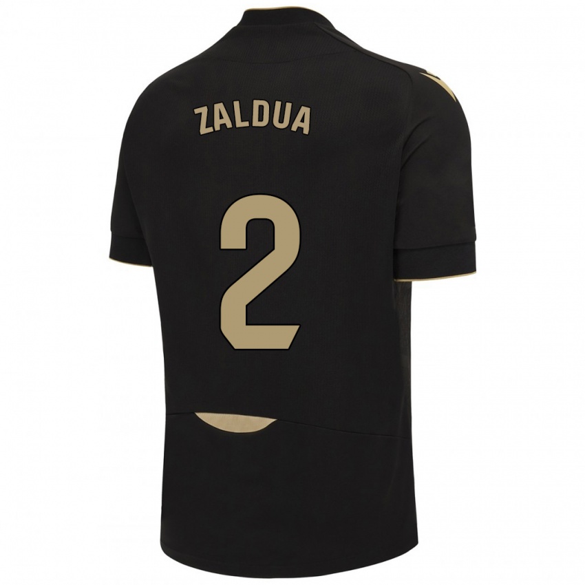 Damen Joseba Zaldua #2 Schwarz Auswärtstrikot Trikot 2023/24 T-Shirt Österreich