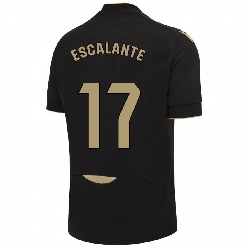 Damen Gonzalo Escalante #17 Schwarz Auswärtstrikot Trikot 2023/24 T-Shirt Österreich