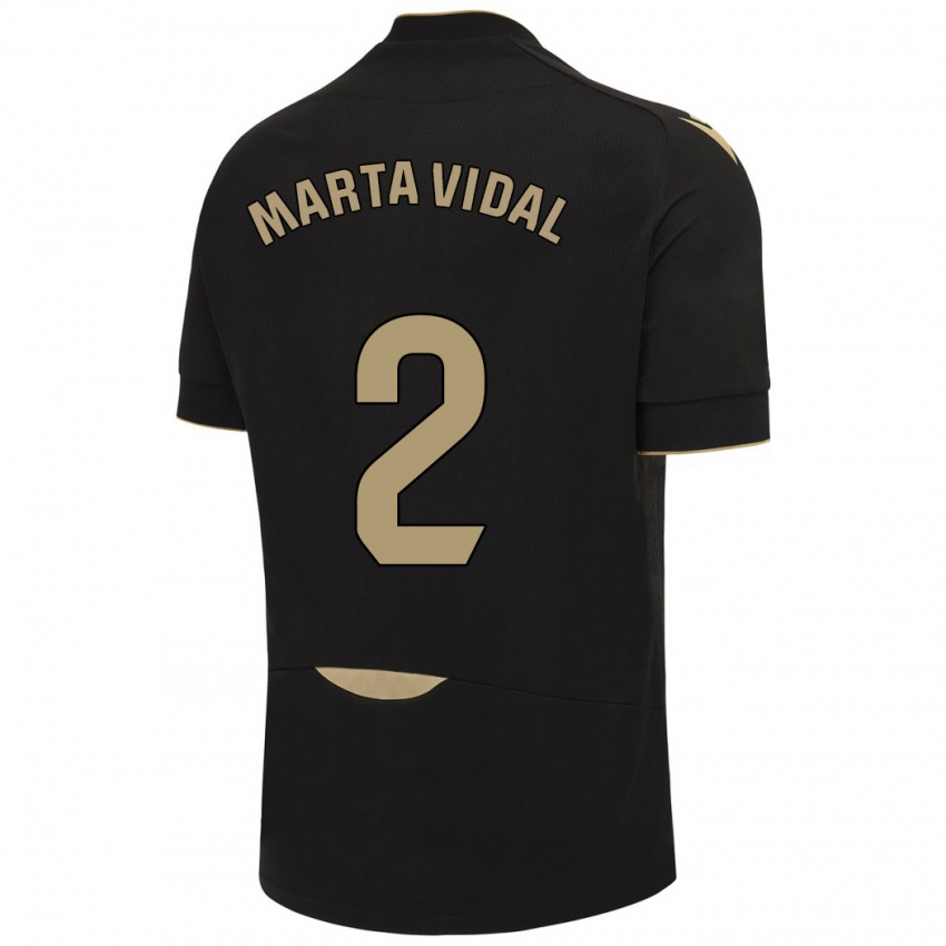 Damen Marta Vidal Vela #2 Schwarz Auswärtstrikot Trikot 2023/24 T-Shirt Österreich