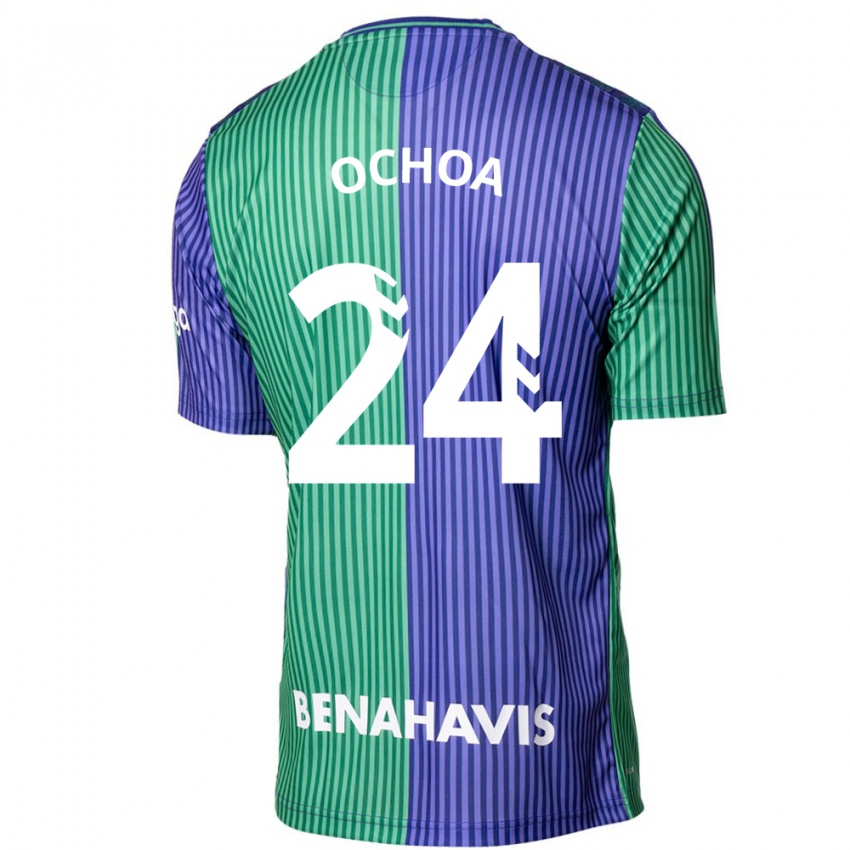 Damen Aarón Ochoa #24 Grün Blau Auswärtstrikot Trikot 2023/24 T-Shirt Österreich