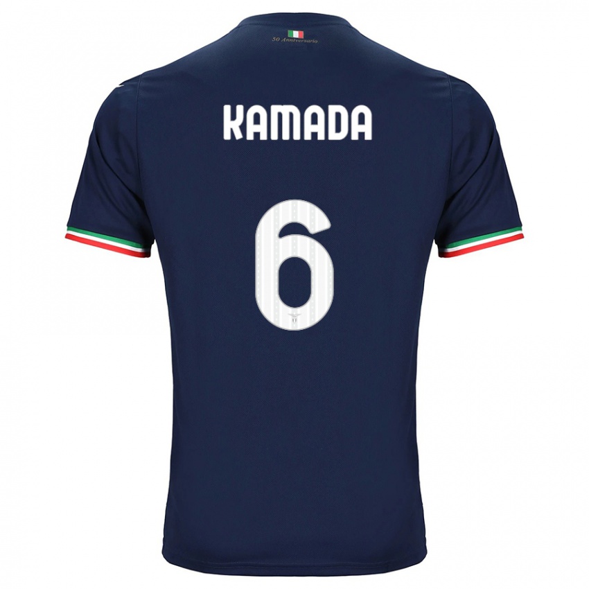 Damen Daichi Kamada #6 Marine Auswärtstrikot Trikot 2023/24 T-Shirt Österreich