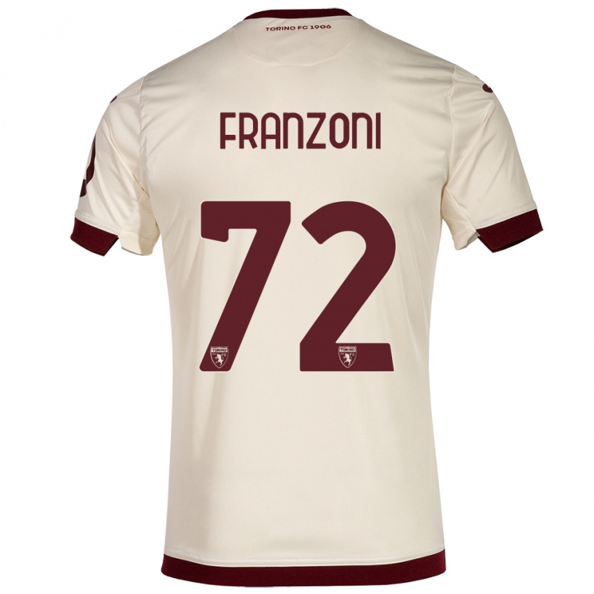 Damen Nicolò Franzoni #72 Sekt Auswärtstrikot Trikot 2023/24 T-Shirt Österreich