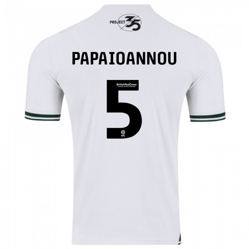 Damen Panagiota Papaioannou #5 Weiß Auswärtstrikot Trikot 2023/24 T-Shirt Österreich