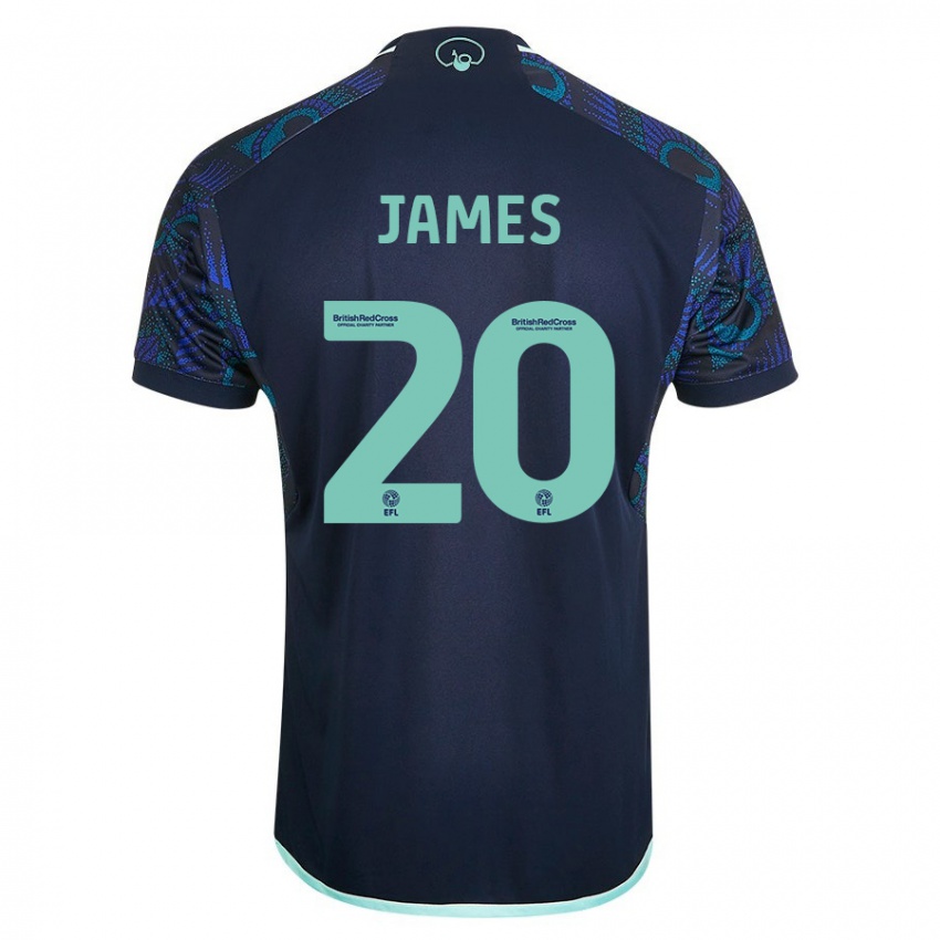 Damen Daniel James #20 Blau Auswärtstrikot Trikot 2023/24 T-Shirt Österreich