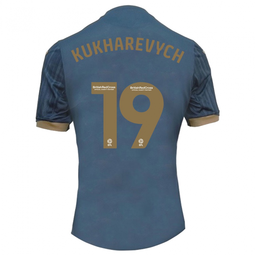 Damen Mykola Kukharevych #19 Dunkles Blaugrün Auswärtstrikot Trikot 2023/24 T-Shirt Österreich