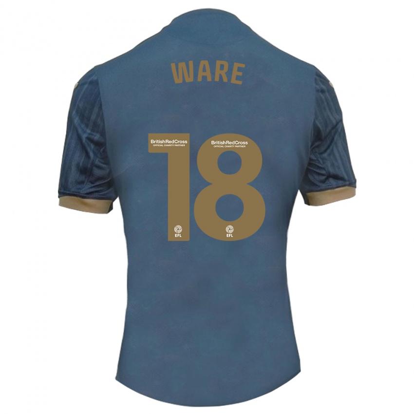 Damen Phoebe Ware #18 Dunkles Blaugrün Auswärtstrikot Trikot 2023/24 T-Shirt Österreich