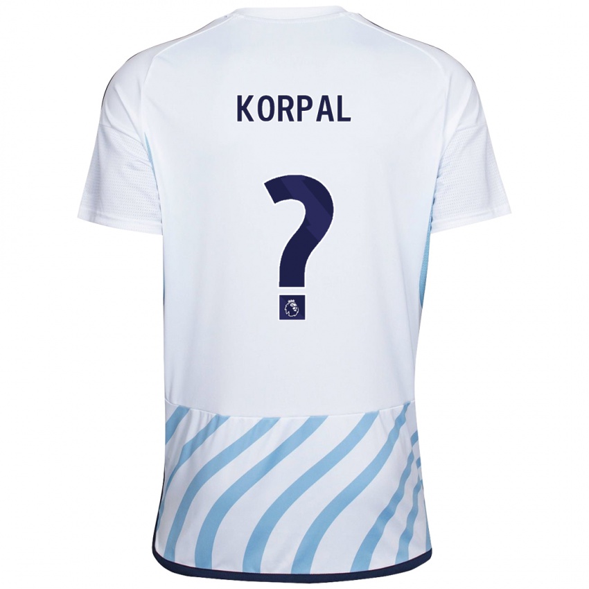 Damen Aaron Korpal #0 Weiß Blau Auswärtstrikot Trikot 2023/24 T-Shirt Österreich