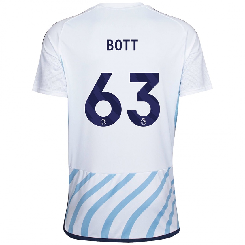 Damen Aaron Bott #63 Weiß Blau Auswärtstrikot Trikot 2023/24 T-Shirt Österreich