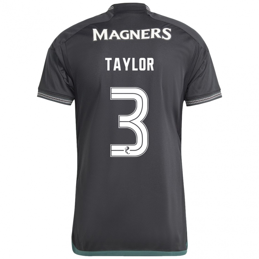 Damen Greg Taylor #3 Schwarz Auswärtstrikot Trikot 2023/24 T-Shirt Österreich