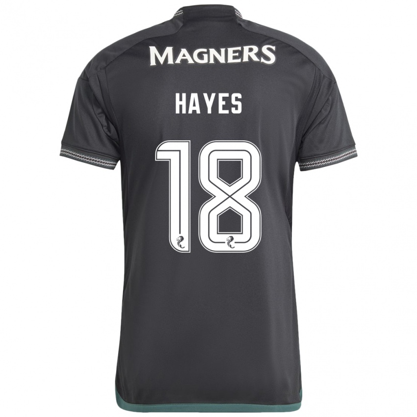 Damen Caitlin Hayes #18 Schwarz Auswärtstrikot Trikot 2023/24 T-Shirt Österreich