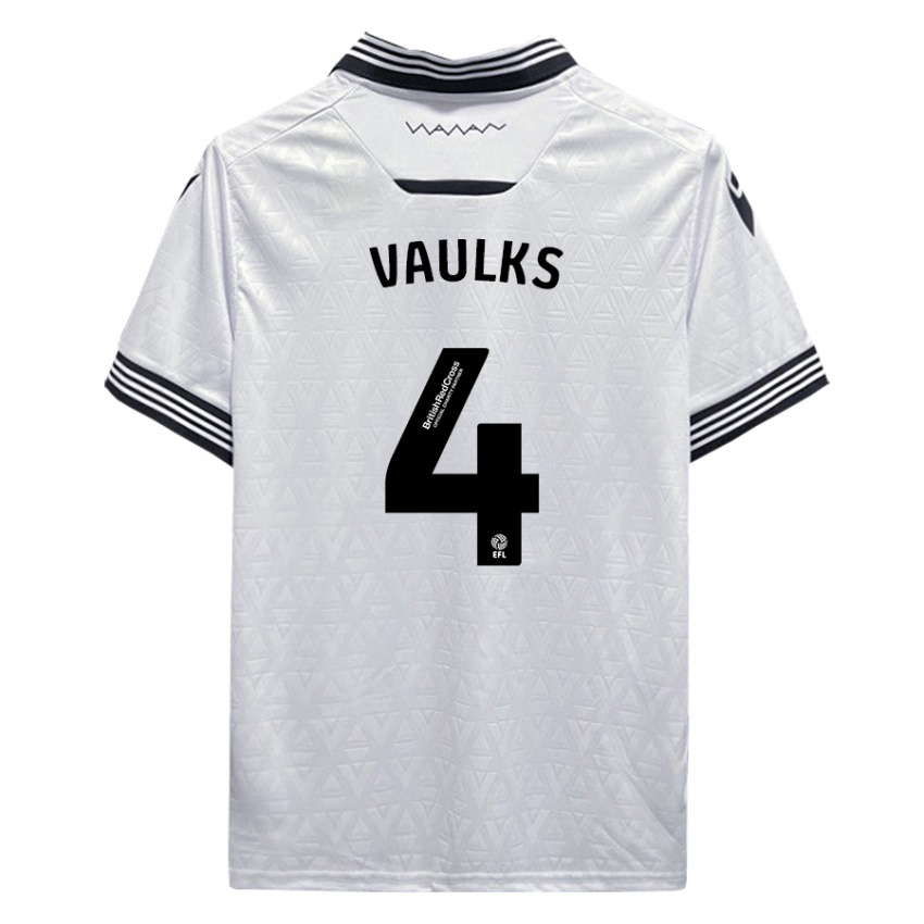 Damen Will Vaulks #4 Weiß Auswärtstrikot Trikot 2023/24 T-Shirt Österreich