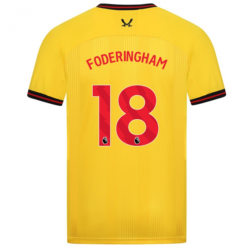 Damen Wes Foderingham #18 Gelb Auswärtstrikot Trikot 2023/24 T-Shirt Österreich