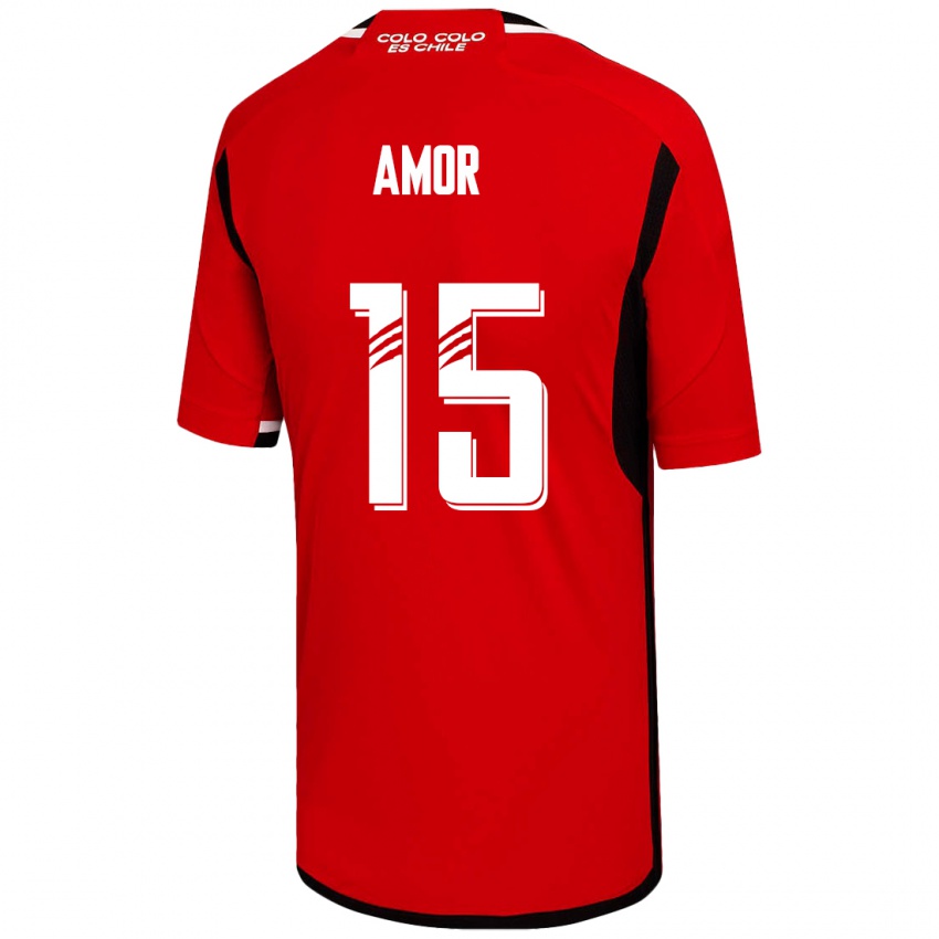 Damen Emiliano Amor #15 Rot Auswärtstrikot Trikot 2023/24 T-Shirt Österreich