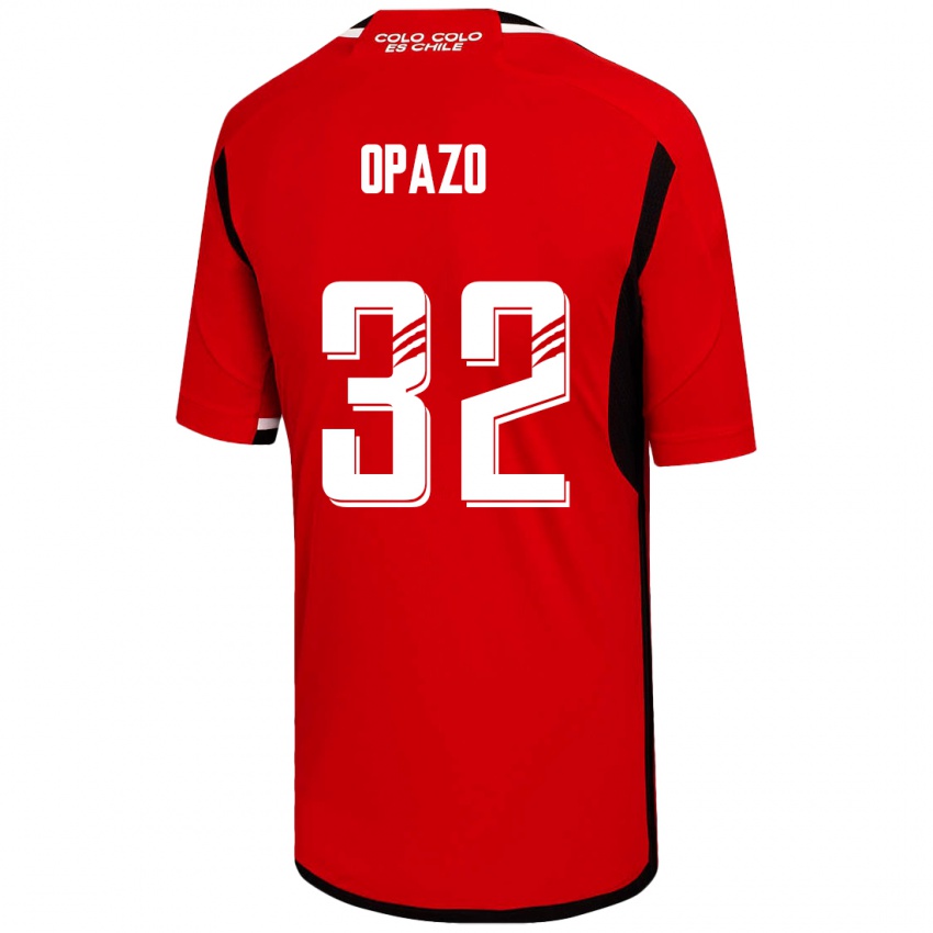Damen Óscar Opazo #32 Rot Auswärtstrikot Trikot 2023/24 T-Shirt Österreich