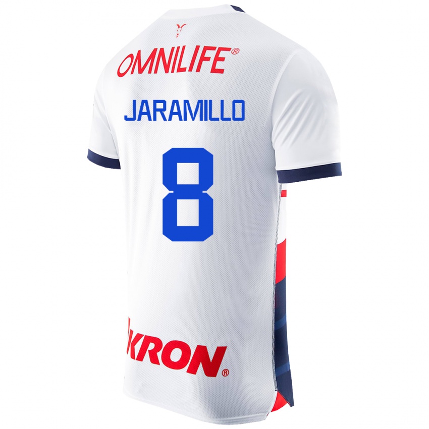 Damen Carolina Jaramillo #8 Weiß Auswärtstrikot Trikot 2023/24 T-Shirt Österreich