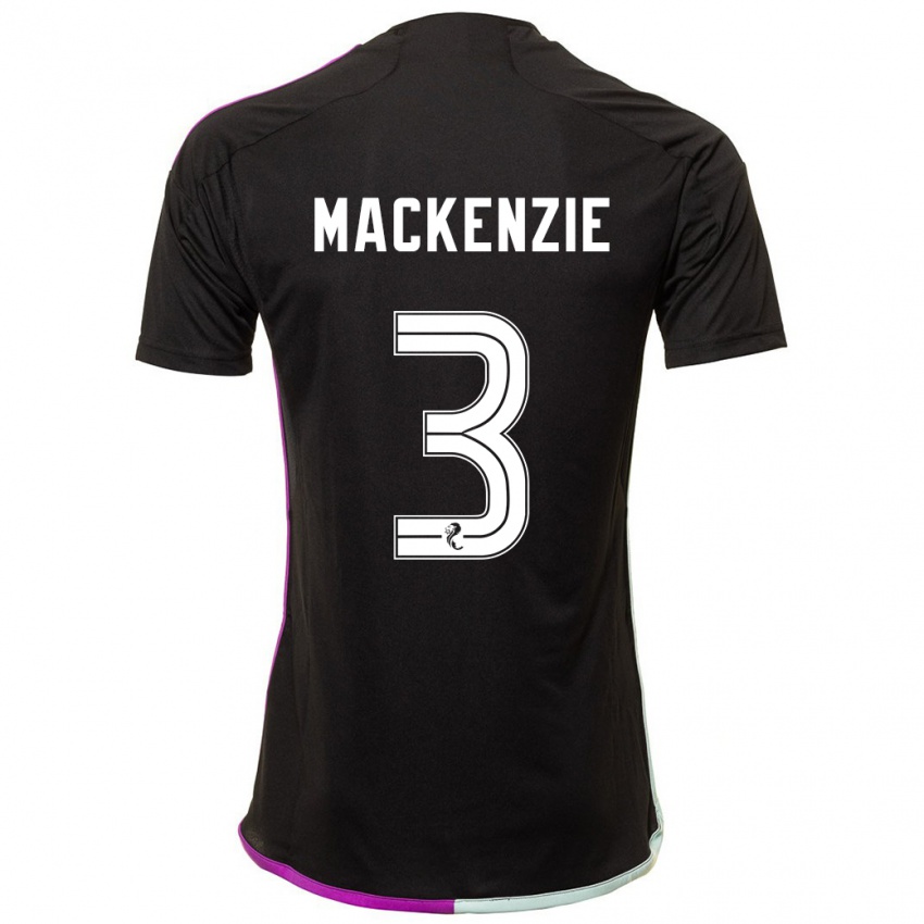 Damen Jack Mackenzie #3 Schwarz Auswärtstrikot Trikot 2023/24 T-Shirt Österreich