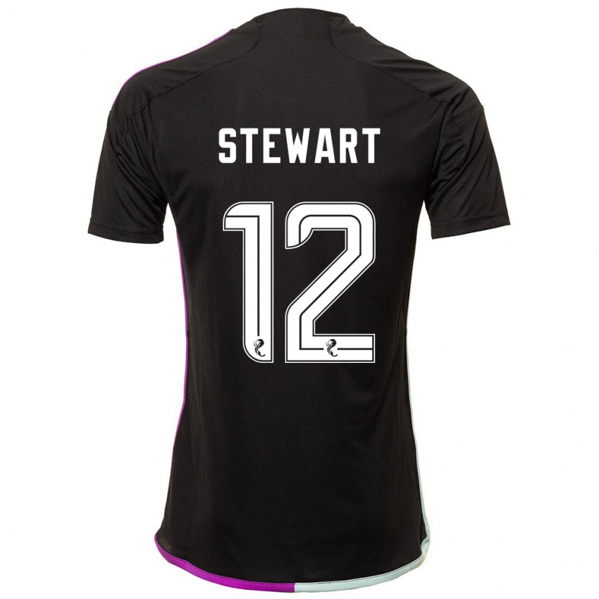 Damen Hannah Stewart #12 Schwarz Auswärtstrikot Trikot 2023/24 T-Shirt Österreich