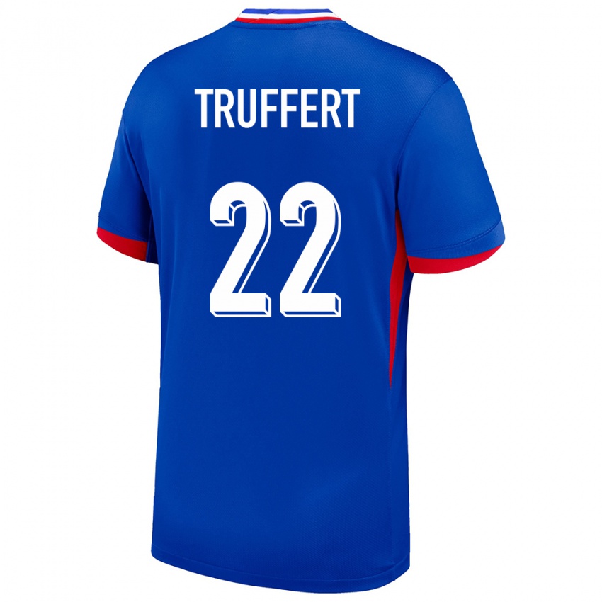 Kinder Frankreich Adrien Truffert #22 Blau Heimtrikot Trikot 24-26 T-Shirt Österreich