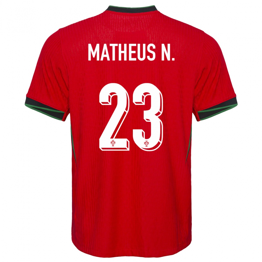 Kinder Portugal Matheus Nunes #23 Rot Heimtrikot Trikot 24-26 T-Shirt Österreich