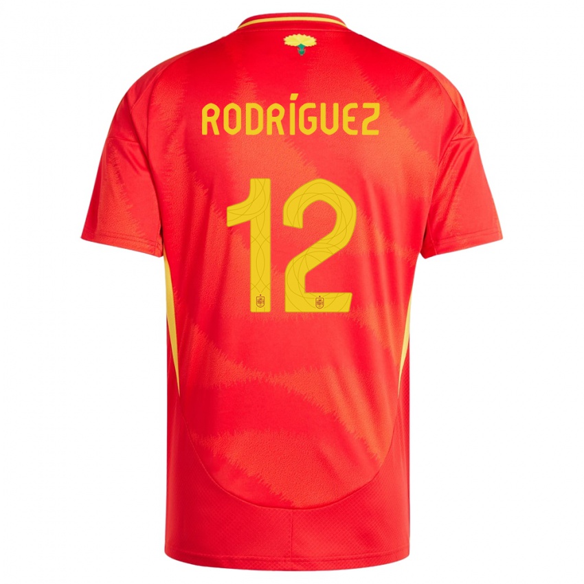 Kinder Spanien Lucia Rodriguez #12 Rot Heimtrikot Trikot 24-26 T-Shirt Österreich
