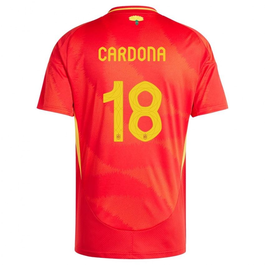 Kinder Spanien Marta Cardona #18 Rot Heimtrikot Trikot 24-26 T-Shirt Österreich