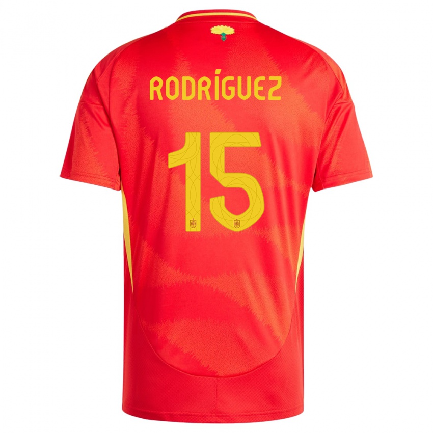 Kinder Spanien Dani Rodriguez #15 Rot Heimtrikot Trikot 24-26 T-Shirt Österreich