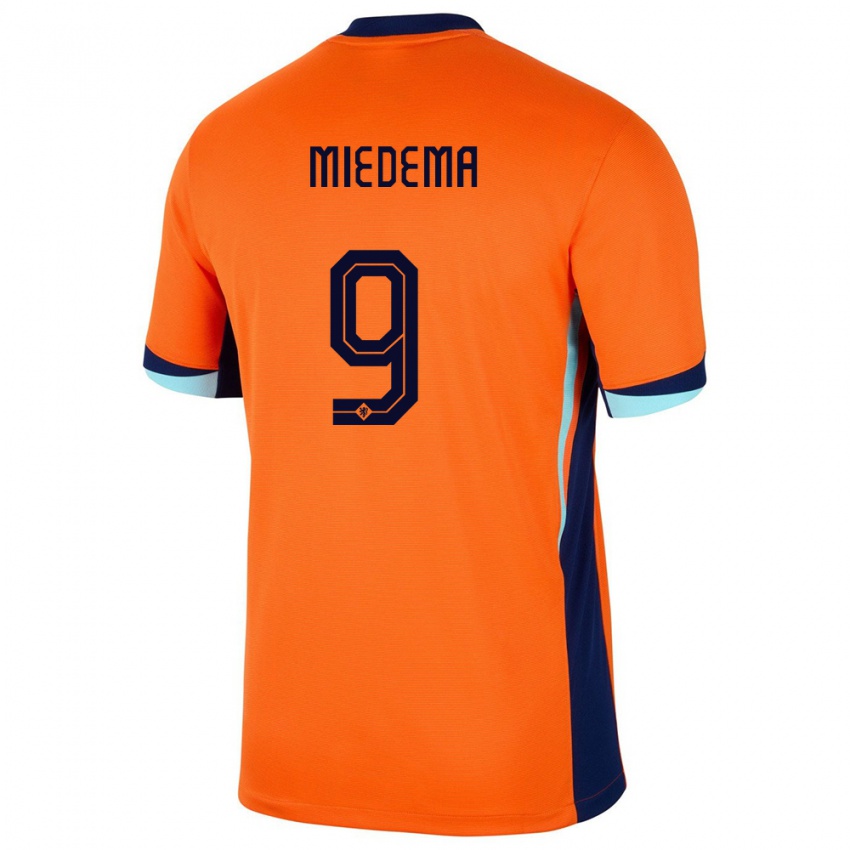 Kinder Niederlande Vivianne Miedema #9 Orange Heimtrikot Trikot 24-26 T-Shirt Österreich