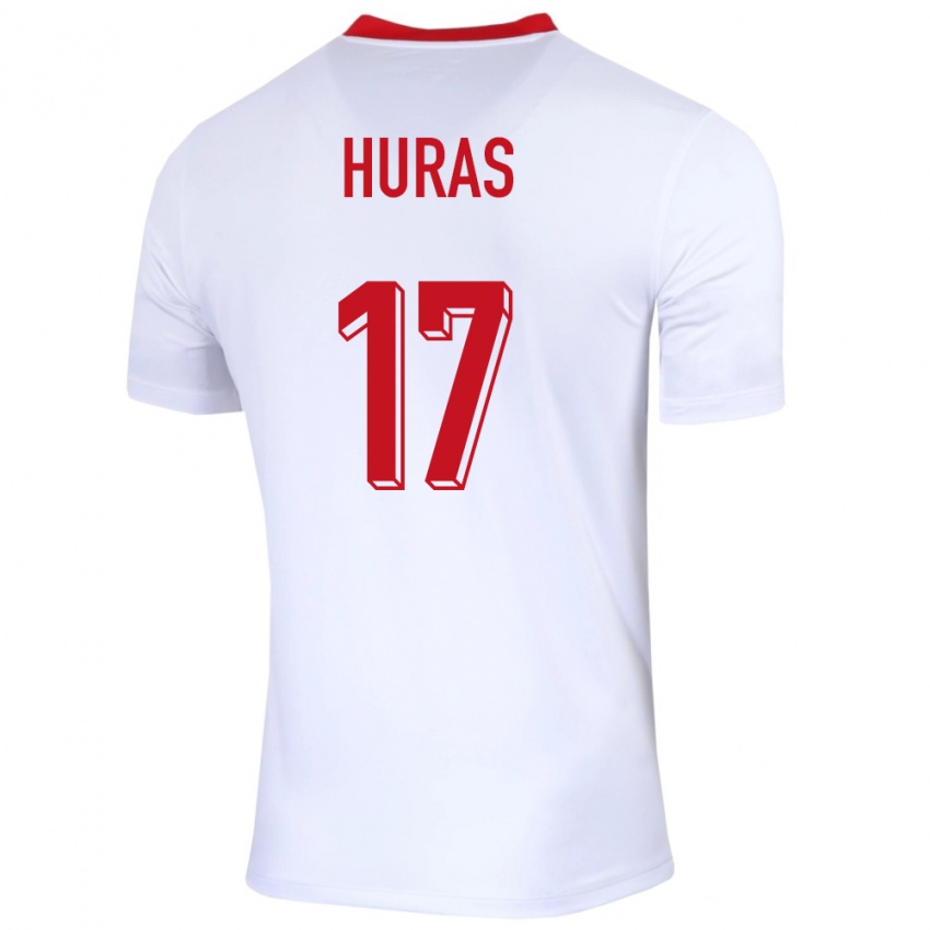 Kinder Polen Mike Huras #17 Weiß Heimtrikot Trikot 24-26 T-Shirt Österreich