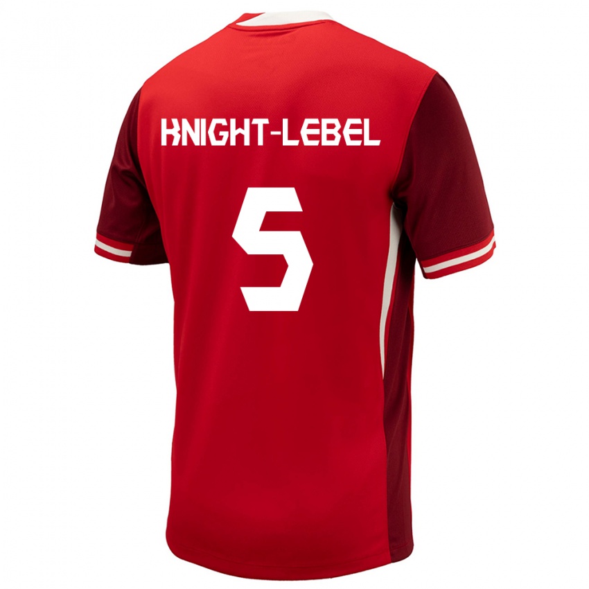 Kinder Kanada Jamie Knight Lebel #5 Rot Heimtrikot Trikot 24-26 T-Shirt Österreich